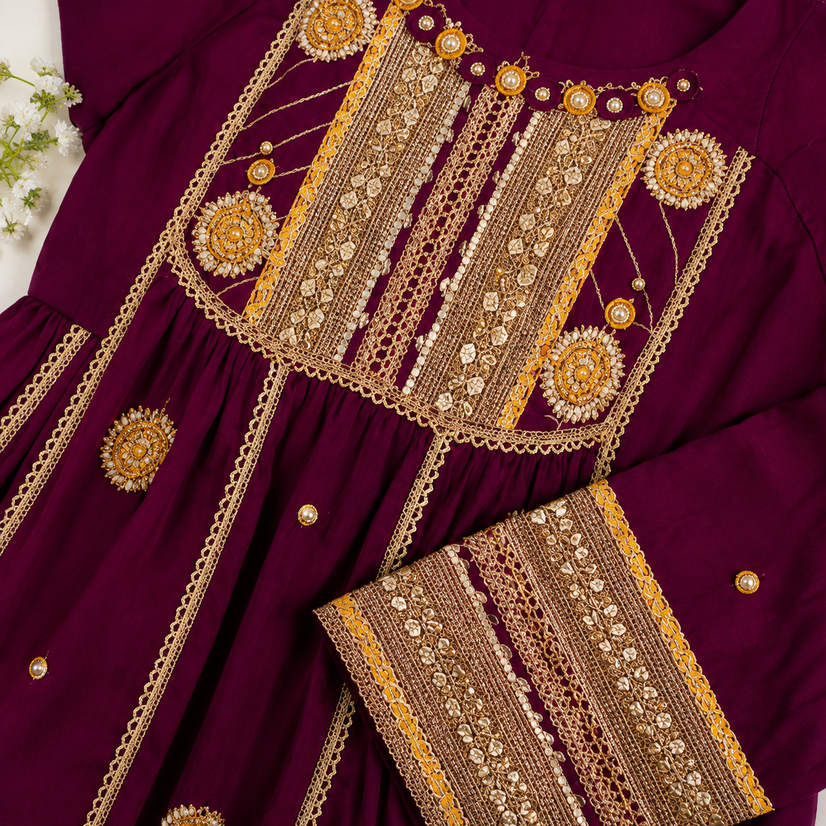 Royal Plum Embroidered Co-Ord Set