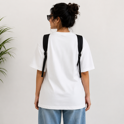 Azure Icon White Oversized Graphic T-Shirt