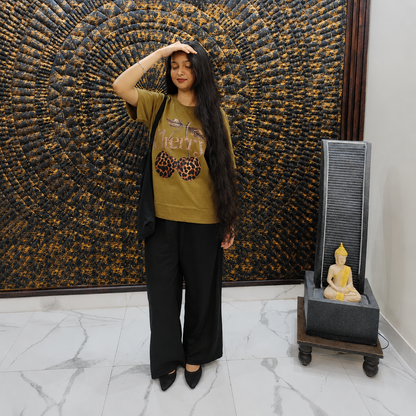 Wild Cherry Olive Graphic Co ord set