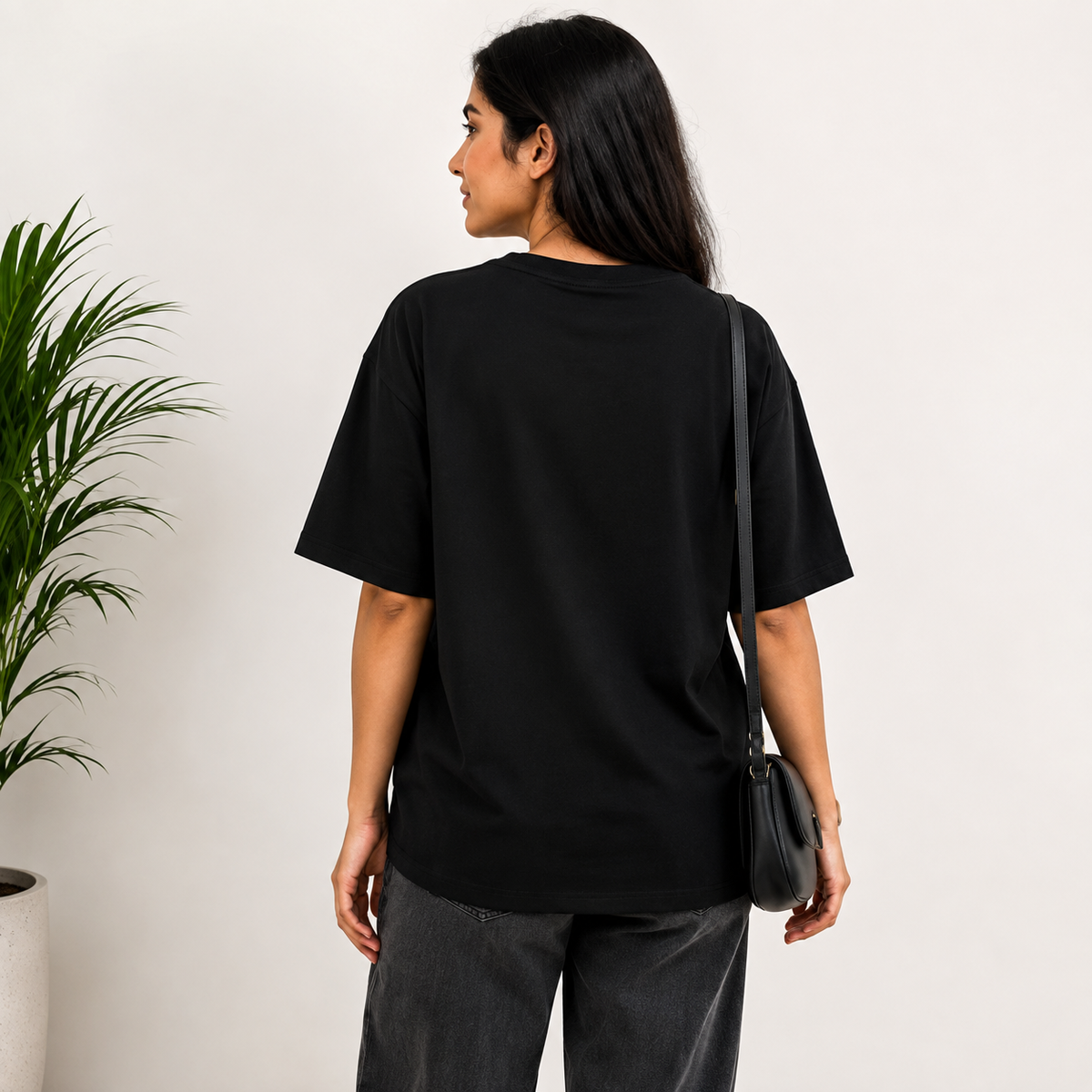 Azure Icon Black Oversized Graphic T-Shirt