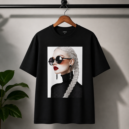 Urban Muse Graphic Oversized T-Shirt – Black